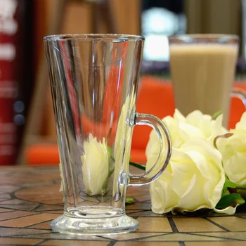Veliko Prostornino Kavne Skodelice z Ročajem Večplastna Latte kavno Skodelico Čaja Pokal Smoothie Pokal Transparentno Steklo Skodelico kave skodelice
