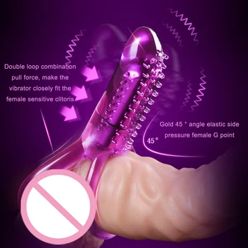 Vibratorji Za Ženske Stimulator Klitorisa Dvojni Strap-On Penis Shake Za Človeka Zamudo Izliv Bullet Vibrator Masaža Za G Spot