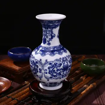 Vintage Doma Dekor Keramične Vaze Kitajski Modri In Beli Porcelan C Vzorec