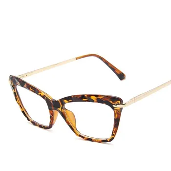 Vintage Mačka Oči Design Ženske Anti-modra Svetloba Očala Klasičnih blagovnih Znamk Kovinskih Očal Okvir Moda Eye Glasses Moških Kratkovidnost
