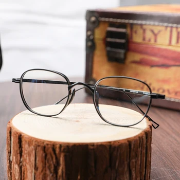 Vintage Čistega Titana Očal Okvir Kvadratnih Moških Japonska Luksuzne Blagovne Znamke Recept Kratkovidnost Optična Očala Okvir Ženske Očala