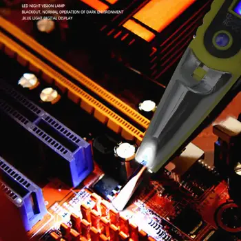 Visoka Natančnost Električne Detektor Izvijač AC/DC Vtičnice Vezje Napetosti Tester LCD Digitalni Test Pero z Nočni Pogled LED