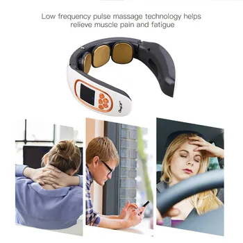 Vratu Massager Brezžični Magnetni-Pulse Materničnega vratu Massager 4 Način za Sprostitev Masaža Vratu Vretence Fizioterapija USB za Polnjenje