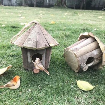 Vroče Prodajo Lesenih Bird House Gnezdo Ročno Prijetno počivališče za Ptice, ki Nudi Zavetje Pred Hladno Vreme Prijazno Ptičje Gnezdo