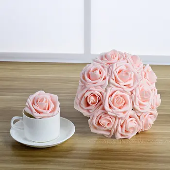 Vroče Umetno Rose valentinov Darilni embalaži 50pcs Pravi izgledajočih Ponaredek Vrtnice za DIY Poročne Šopke Centerpieces Poročni Tuš