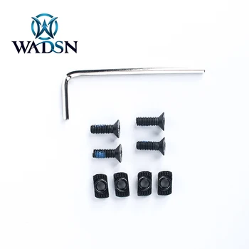 WADSN 4 Set/Paket Taktično M-LOK & Keymod Dolgo Vijak Nastavite Lov M4 Handguard Železniškega Plošča Handstop Vijak Matica Pištolo Dodatki