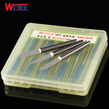 Weitol brezplačna dostava N 10pcs/veliko 3.175 mm Ravno Dno Graviranje Bitov PCB karbida carving nož V Rezanje Nož CNC usmerjevalnik bitov