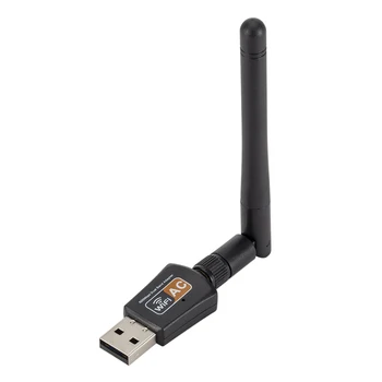 WiFi mrežno Kartico Sprejemnik 11AC Dual Band Wireless Adapter, 2.4/5GHz USB 600Mbps za Gospodinjstva Računalniško Opremo