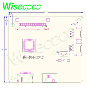 Wisecoco 3.4 palčni Krožne Lcd Tft Ips Panel 800x800 HDMI MIPI Voznik Odbor Krog Zaslona Za Raspberry Pi Meter ILI9881C Voznik