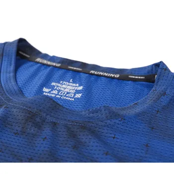 WWKK Quick Dry Stiskanje Moške Kratek Rokav T-Majice, ki Teče Majica Fitnes Tesen Tenis Nogomet Jersey Telovadnici Demix Šport