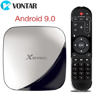 X88 PRO TV Box Android 9.0 4GB RAM 64GB 128GB 32GB Google Voice Pomočnik RK3318 Quad core Wifi 4K X88PRO 16GB 2GB set top box