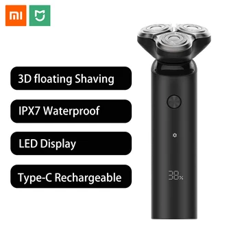 Xiaomi električni brivnik za moške brado britev brivnik za ponovno polnjenje suho in mokro dvojno rabo stroj dvojno rezilo Mijia brivnik 5