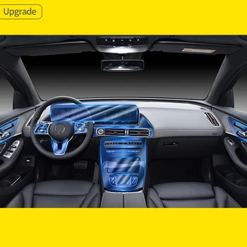 Za Benz EQC 2020 TPU Nič-Dokazilo Anti Fingerprint Težka Nalepke za Avto armaturne plošče Navigacijski Zaslon Zaščitna folija Visoke Kakovosti
