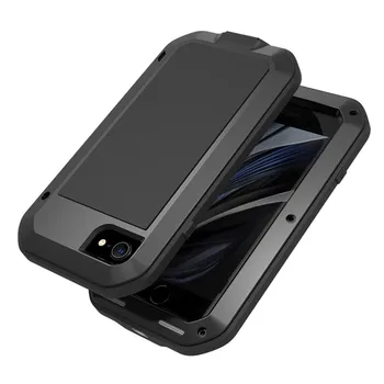 Za iPhone SE 2020 Primeru Original Lovemei Aluminij Metal + Gorilla Glass Šok Spusti Vodotesno ohišje za iPhone 7 8