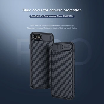 Za iPhone SE 2020 SE 2 SE2 Primeru NILLKIN CamShield Primeru Potisnite Fotoaparat Zaščito Zasebnosti Nazaj Kritje Za iPhone 7 / 8