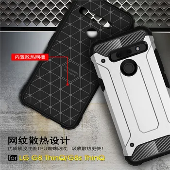 Za Kritje LG G8 ThinQ Primeru Telefon Odbijača TPU & PC Oklep Zaščitno Težko Nazaj Primeru Telefon Za LG G8 ThinQ Kritje 6.1