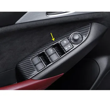 Za Mazda CX-3 CX3 2017 2018 2019 2020 Avto Kritje ABS Mat Notranja Vrata, Okna, Steklene Plošče Armrest Dvigalo Stikalo Gumb Trim Okvir