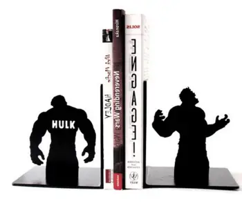 Za podporo ustvarjalni študent knjiga Hulk risanka knjiga na preprost preprost bookend Bookends tabela železa polici doma odlikovanja