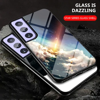 Za Samsung S21 Ultra LUKSUZNI Primeru Slikarstvo Kaljenega Stekla Nazaj Plošče za Samsung Galaxy S21 Plus Primeru S 21 S21Ultra Telefon Kritje