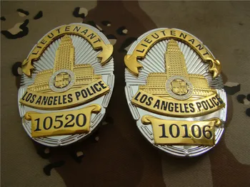 Zda LA Los Angeles Značke LAPD POROČNIK Majica River Značko Broška Pin Insignia Značko 1:1 Darilo Cosplay