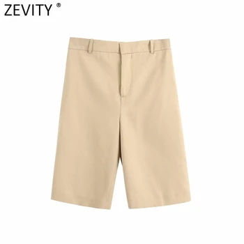 Zevity Nove ženske moda barva poslovne hlače urad dama priložnostne slim žepi naravnost hlače elegantna pantalones mujer P890