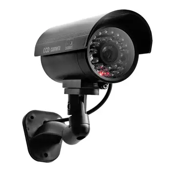 Zunanji Dummy Kamera Bullet Ponaredek CCTV Varnostne Kamere ABS Inženiring Plastični Nosilec z Utripajoča Rdeča LED Svetloba 160x124x85mm