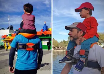 Zunanji prenosni leni Sedlo Hands-Free Ramenski Prevoznik Baby Safe Otrok Trak Rider Sedlo prilagodljiv ramenski baby pas