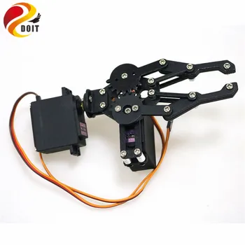 Črna 2 DOF Manipulatorja Mehansko Roko Gripper Pritrdilni komplet za Robot MG996R DIY RC Deli Igrač
