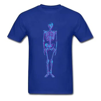 Športna T Majica Disekcijo Ostern Dan Crewneck Bombažne Trenirke Moški Top majice 3D Okostje Anaglyph Stereoskopski Učinek
