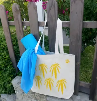 Ženska Tote vrečko platno organskih večkratno uporabo big beach vrečko ramenski nakupovalno vrečko bombaž roko, kar