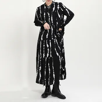 Ženske 2020 Nove Jesen in Zimo, Dolg Rokav Temperament Boginja Design Street Style Črno Obleko Povprečna Velikost