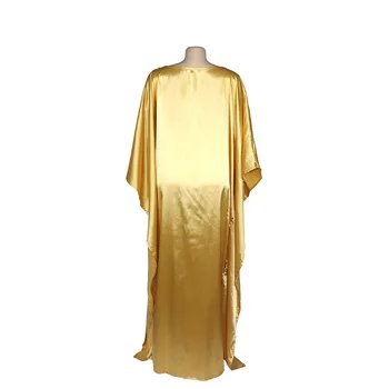 Ženske Obleke Poletje Obleko 2020 Moda Zlati Big Šifon Mozaik Široko Roke Maxi Dolgo Obleko Priložnostne Elastična Vestidos