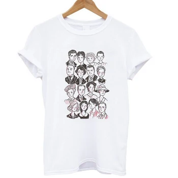 Ženske T-shirt 2020 Downton Abbey Poletje Priložnostne Vrh Ženske O-vratu Kratek Rokav Moda Priložnostne T-shirt HarajukuWomen je Oblačila