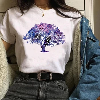 Ženske Tiskanja Oblačila Grafični Akvarel Cvetlični Cvetlični Priložnostne Mujer Camisetas Dame, Gospe Tees Vrhovi Ženska Majica Ženska T-Shirt Majica