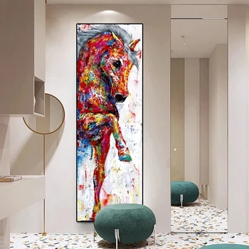 Žival je Velika Velikost Umetnosti Plakatov Konj Platno Stensko Slikarstvo Umetnost Plakatov in Fotografij Wall Art Slike Doma Dekoracijo Brez Okvirja