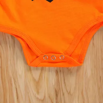 0-18 M Newborn Baby Dekleta Obleke Komplet za Malčke Kratek Rokav Halloween Cosplay Bodysuit + Črtaste Hlače + Glavo 2020 Obleke