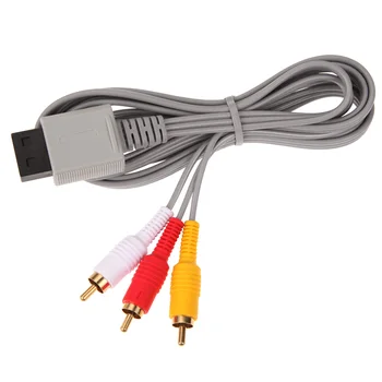 1,8 m Audio Video Kabel AV Igralno Konzolo Kompozitni 3 RCA Video Kabel Kabel Žice Glavni 480p Visoke Kakovosti Za Nintendo Wii Konzole