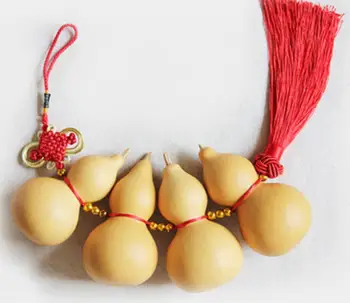 1 Niz Naravnih Gourds Gourd Darilo Feng Shui Blagoslov, Srečo Ornament Obesek Obrti Prop Boutique Ornament