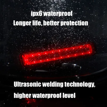 100 LM Kolo Rep Svetlobe MTB Polnilna COB LED USB Luč Gori Varnost Opozorilo Izposoja Zadnje Luči Kolesarska Svetilka