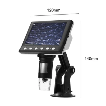 1000X 8 Digitalnimi Mikroskopi LED Elektronski 4.3 Palčni Zaslon VGA Telefon Lupa za Enostavno Preizkusa Mikroskopom Dodatki
