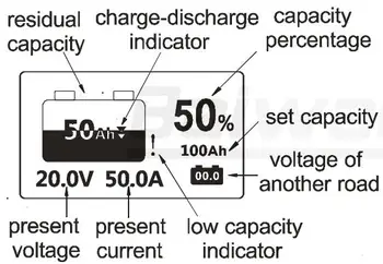 100V 350A Svinčevi Litij-Zmogljivost Baterije Tester Napetosti Trenutnega Zaslona Coulometer Coulomb Števec Brezplačna Dostava 12003155