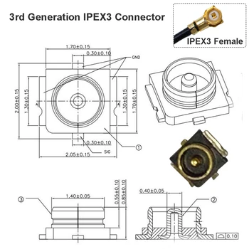 10pcs 3. Generacije uFL/u.FL/IPX/IPEX3 Ženski SMA Ženski Jack WIFI/GSM/3G/GPS Antena Kabel Podaljšek RF0.81 Skakalec Kika
