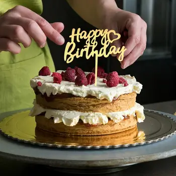 10Pcs Happy Birthday Cake Pokrivalo Akril Pismo Torto Vstavi Cupcake Namizna Dekoracija Poroka Stranka Dobave