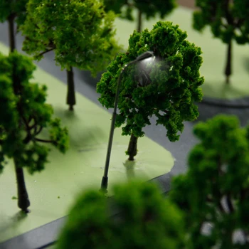 10pcs/Set Model Železniške Ulično Svetilko mesto Luči 1/200 Obsega Mini Velikosti za Diorama Dodatki