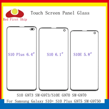 10Pcs/veliko Zaslon na Dotik Za Samsung Galaxy S10 Plus, Lite S10E na Dotik, Sprednji Zunanji S10 LCD Steklo Objektiv Zamenjava