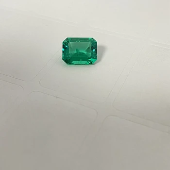 10X8mm 2.7 cts GRC Potrdilo Laboratoriju Ustvarili Columbia smaragdno kamen Octagon cut Hidrotermalne Smaragdno Zeleni Obroč, nakit, izdelava