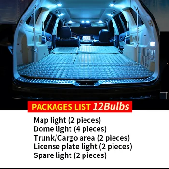 12pcs Brez Napake Bela Canbus Luči LED Avto Žarnice Za obdobje 2007-2012 Mazda CX-7 Zemljevid Dome Trunk registrske Tablice Lučka za Notranje zadeve Paket Komplet