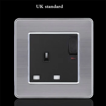 13A angleško Vtičnico z Stikalo British Standard Socket Slog Vrsta 146 Telefon polnjenje 2 vmesnik USB 146*86mm
