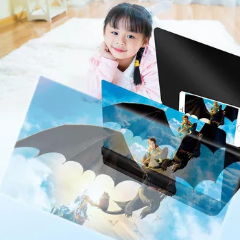16-Palčni 3D Lupo Mobilni Telefon Zaslon Povečevalno Steklo, HD Očala 3D Video Ojačevalnik Anti-Modra Projekcija Ojačevalnik