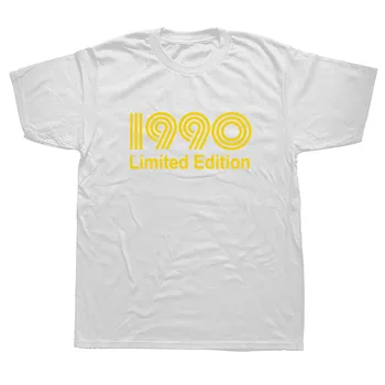 1990 Limited Edition Smešno Grafični T-Shirt Mens Poletje Slog, Moda Kratke Rokave Prevelik Ulične T Srajce